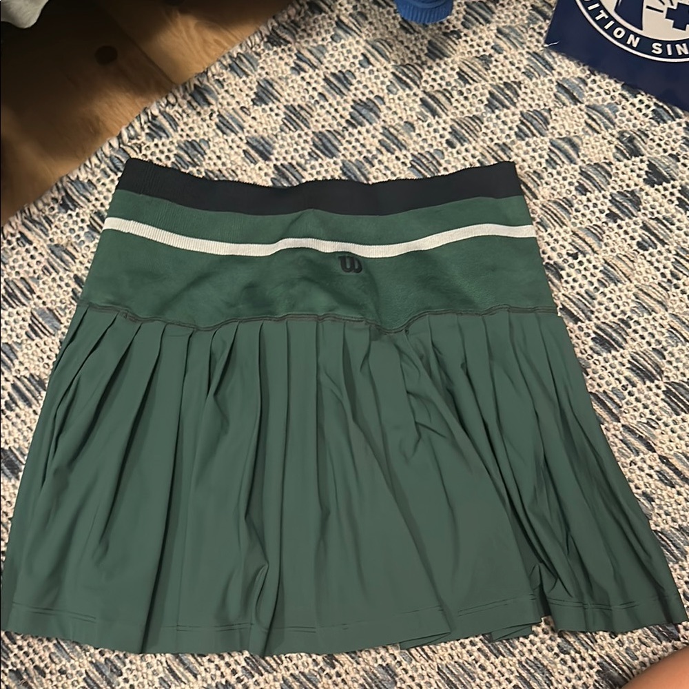Wilson Green Pleated Skirt
